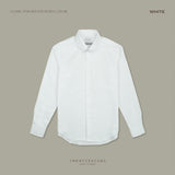 WRINKLE FREE BTD DRESS SHIRT - WHITE (Slim Fit)