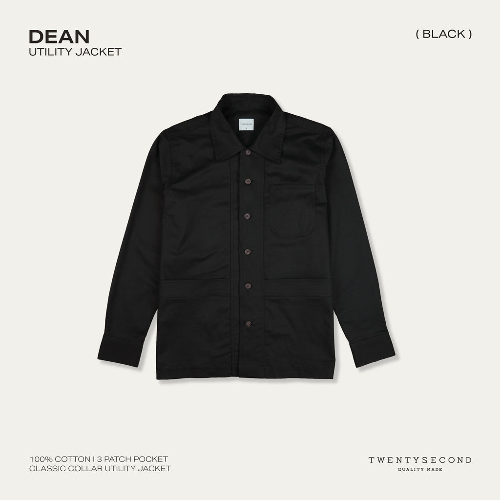 DEAN UTILITY JACKET - BLACK