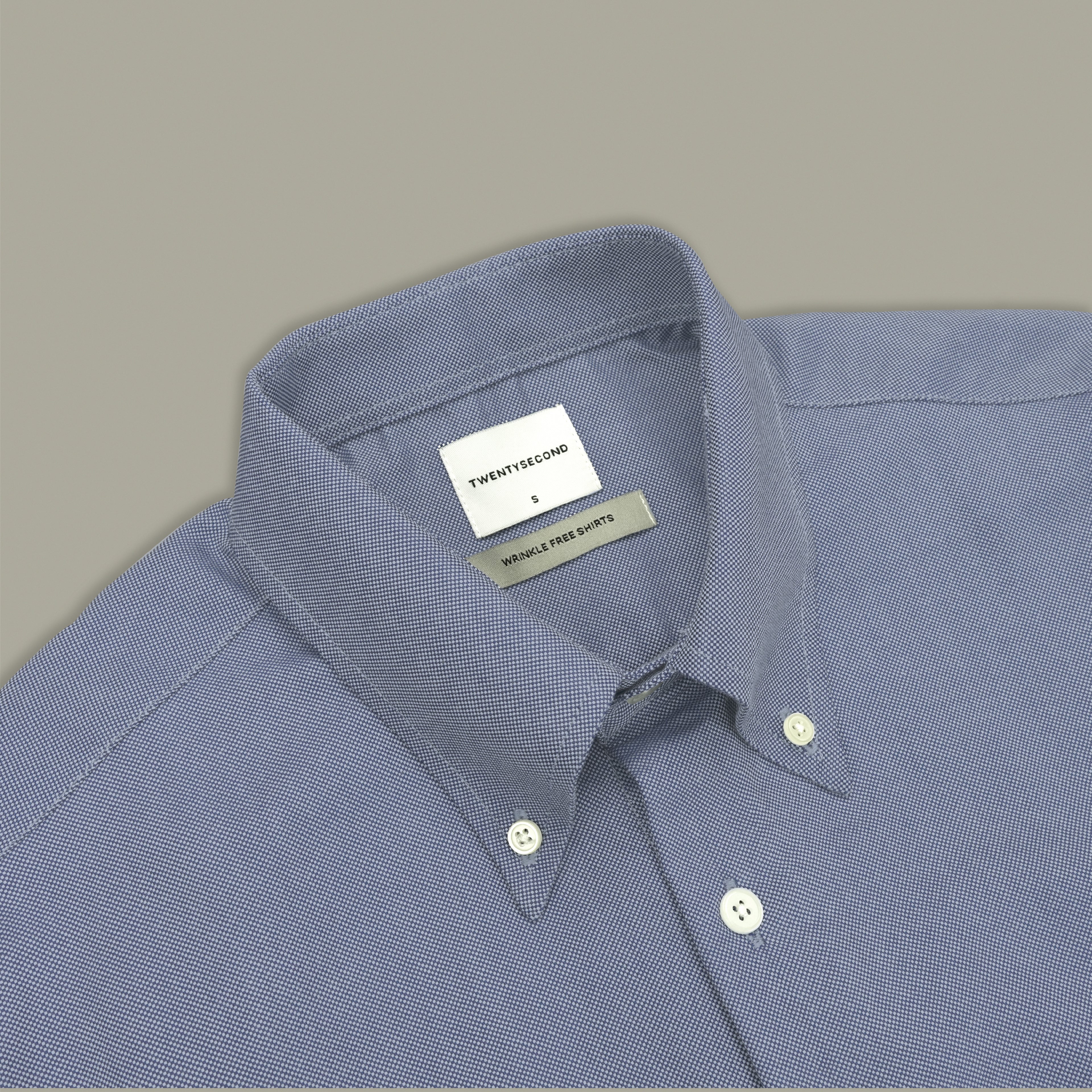 WRINKLE FREE BTD SHIRT - DARK BLUE (Slim Fit)