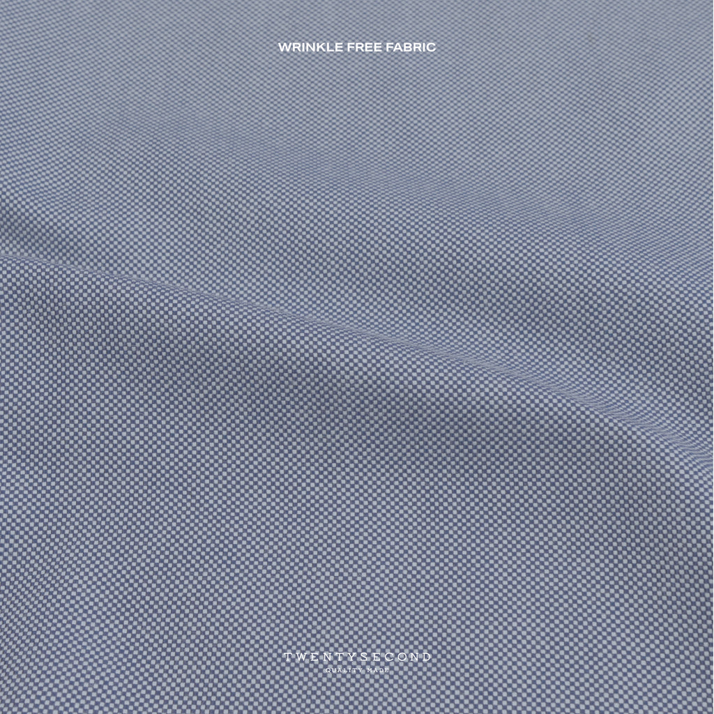 WRINKLE FREE BTD SHIRT - DARK BLUE (Slim Fit)