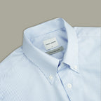 WRINKLE FREE BTD SHIRT - BLUE STRIPE (Slim Fit)