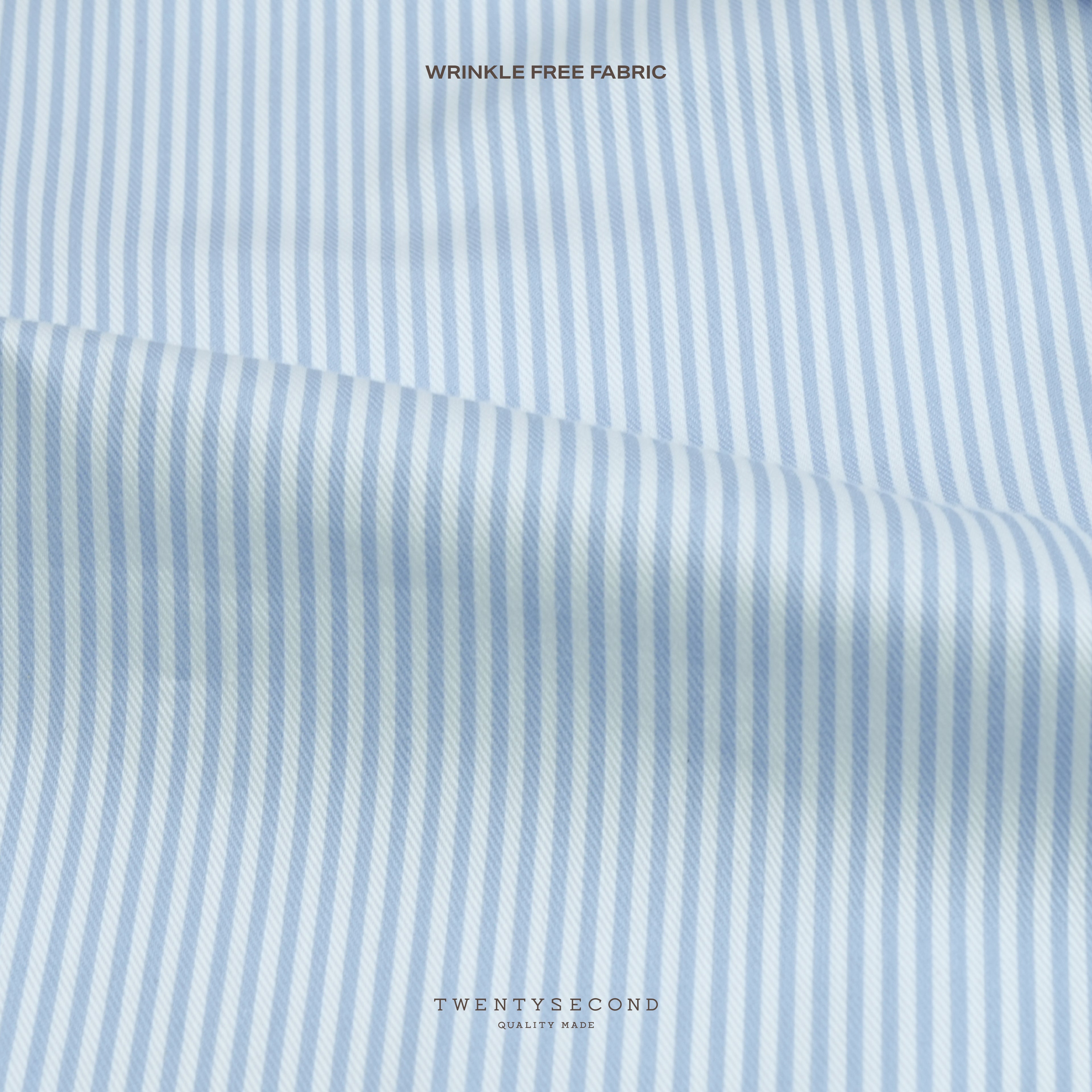 WRINKLE FREE BTD SHIRT - BLUE STRIPE (Slim Fit)