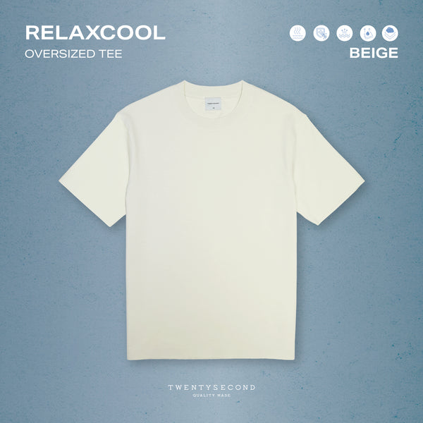 RELAXCOOL SEAMLESS OVERSIZED TEE - BEIGE