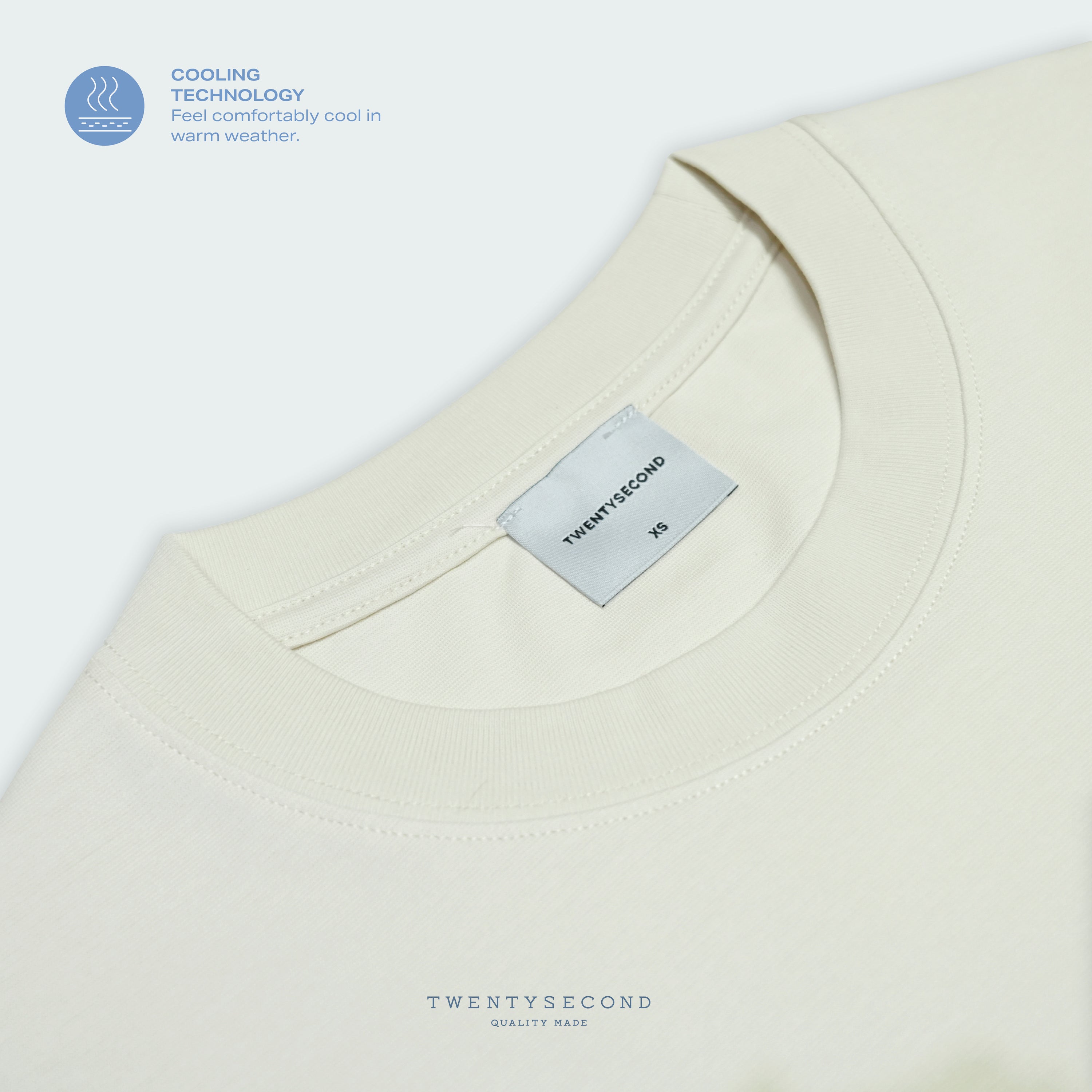 RELAXCOOL SEAMLESS OVERSIZED TEE - BEIGE