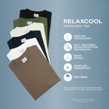 RELAXCOOL SEAMLESS OVERSIZED TEE - NAVY