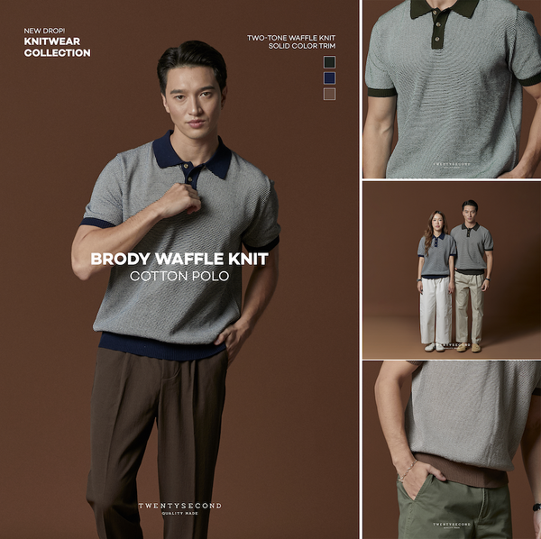 BRODY KNIT POLO - NAVY
