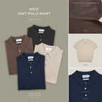 NICO KNIT POLO - GREY