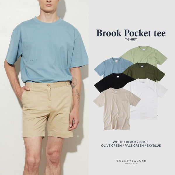 BROOK POCKET TEE - PALE GREEN (Relaxed fit)