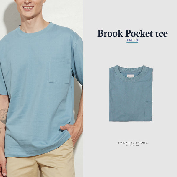 BROOK POCKET TEE - SKY BLUE (Relaxed fit)