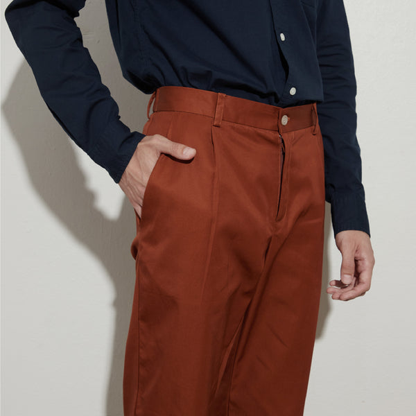 COLE STRETCH PANTS - BRICK