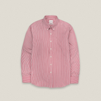 WRINKLE FREE “OFF DUTY” SHIRT - STRIPE RED (Regular Fit)
