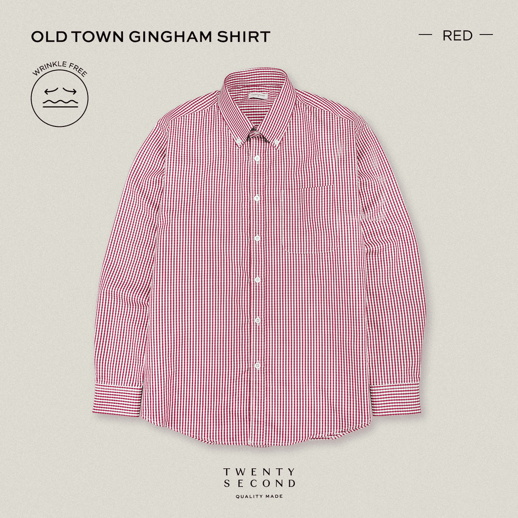 OLD TOWN GINGHAM SHIRTS - RED