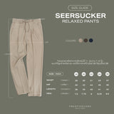 SEERSUCKER RELAXED PANTS - BROWN