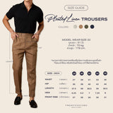 PLEATED LINEN TROUSERS - OLIVE