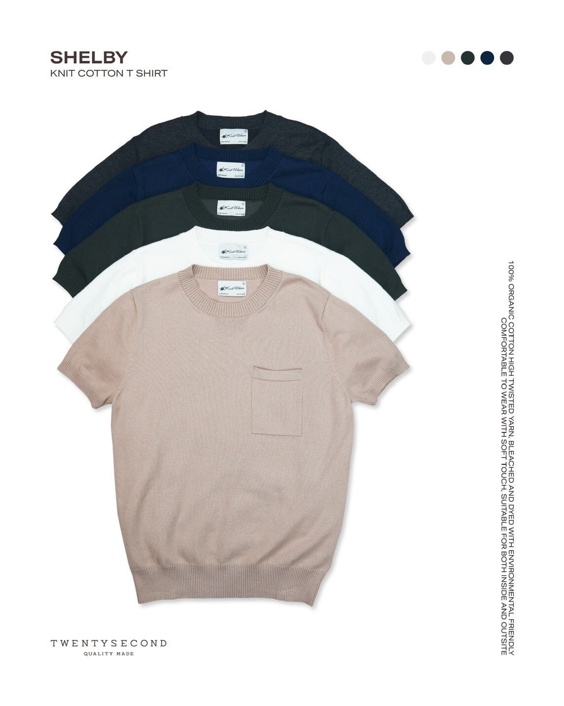 SHELBY KNIT TEE - WHITE