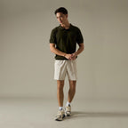 JOSH SINGLE PLEAT SHORTS - GREY