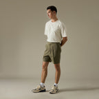 JOSH SINGLE PLEAT SHORTS - OLIVE
