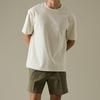 JOSH SINGLE PLEAT SHORTS - OLIVE