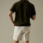 JOSH SINGLE PLEAT SHORTS - GREY