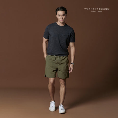 BOB NYLON SHORTS - OLIVE