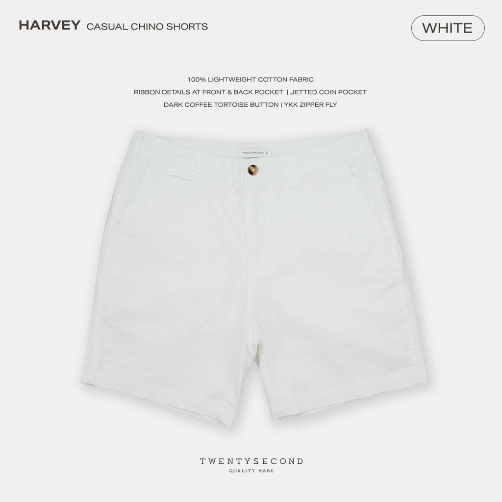 HARVEY CHINO SHORTS - WHITE