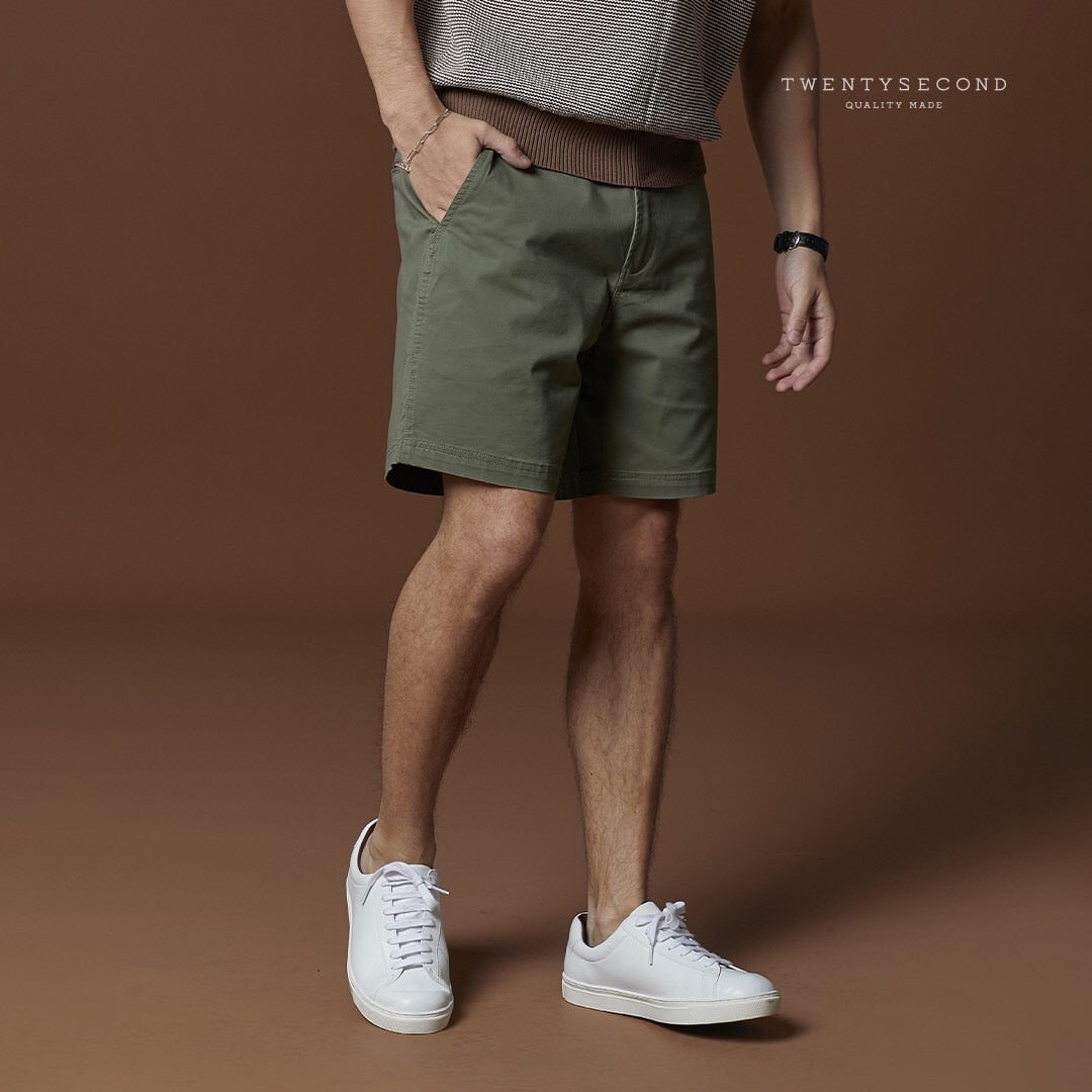 HARVEY CHINO SHORTS - OLIVE