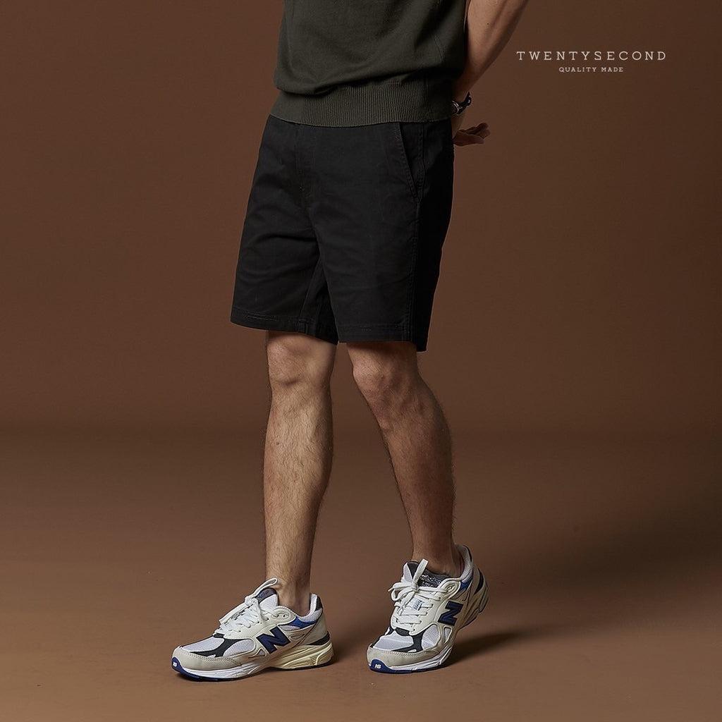 HARVEY CHINO SHORTS - BLACK