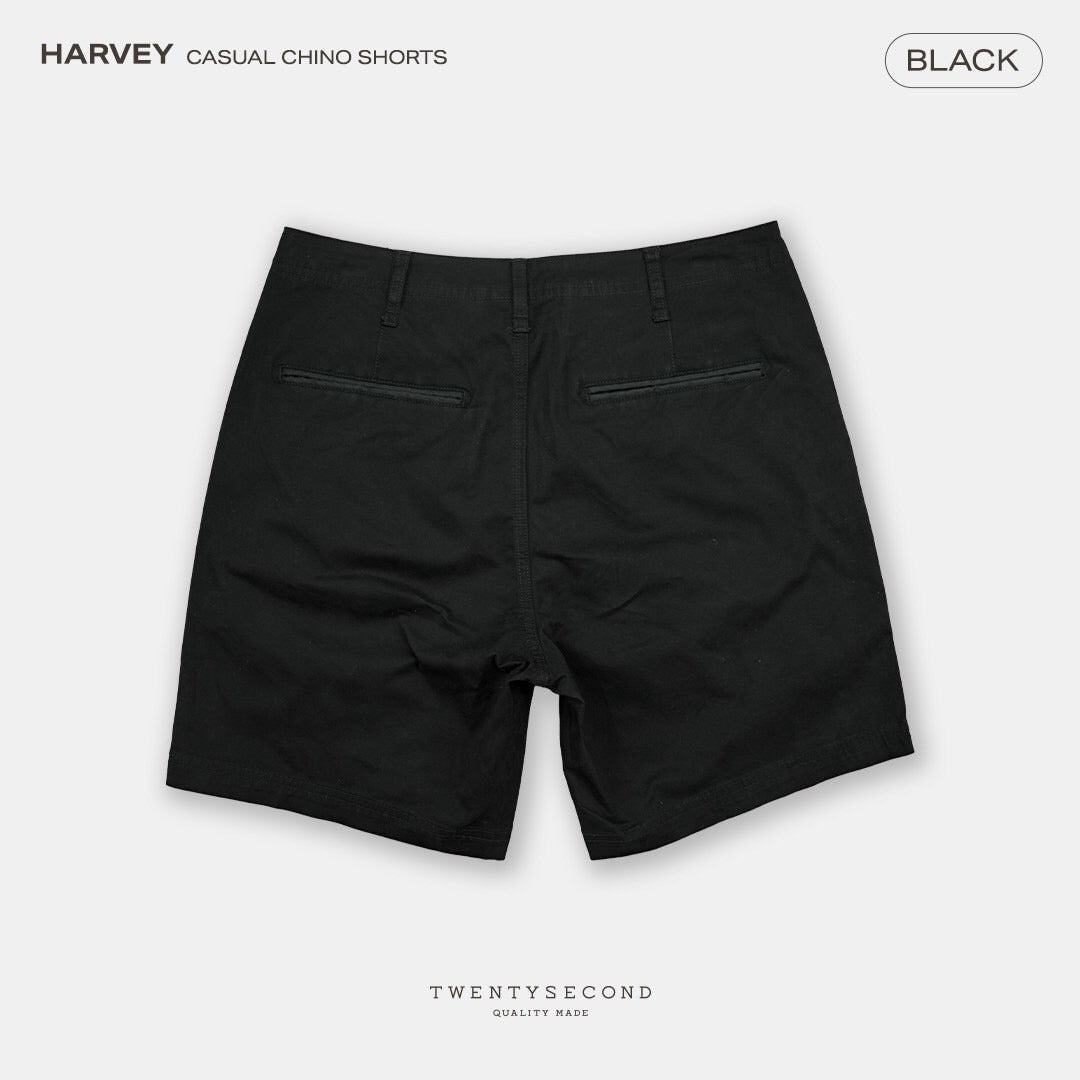 HARVEY CHINO SHORTS - BLACK