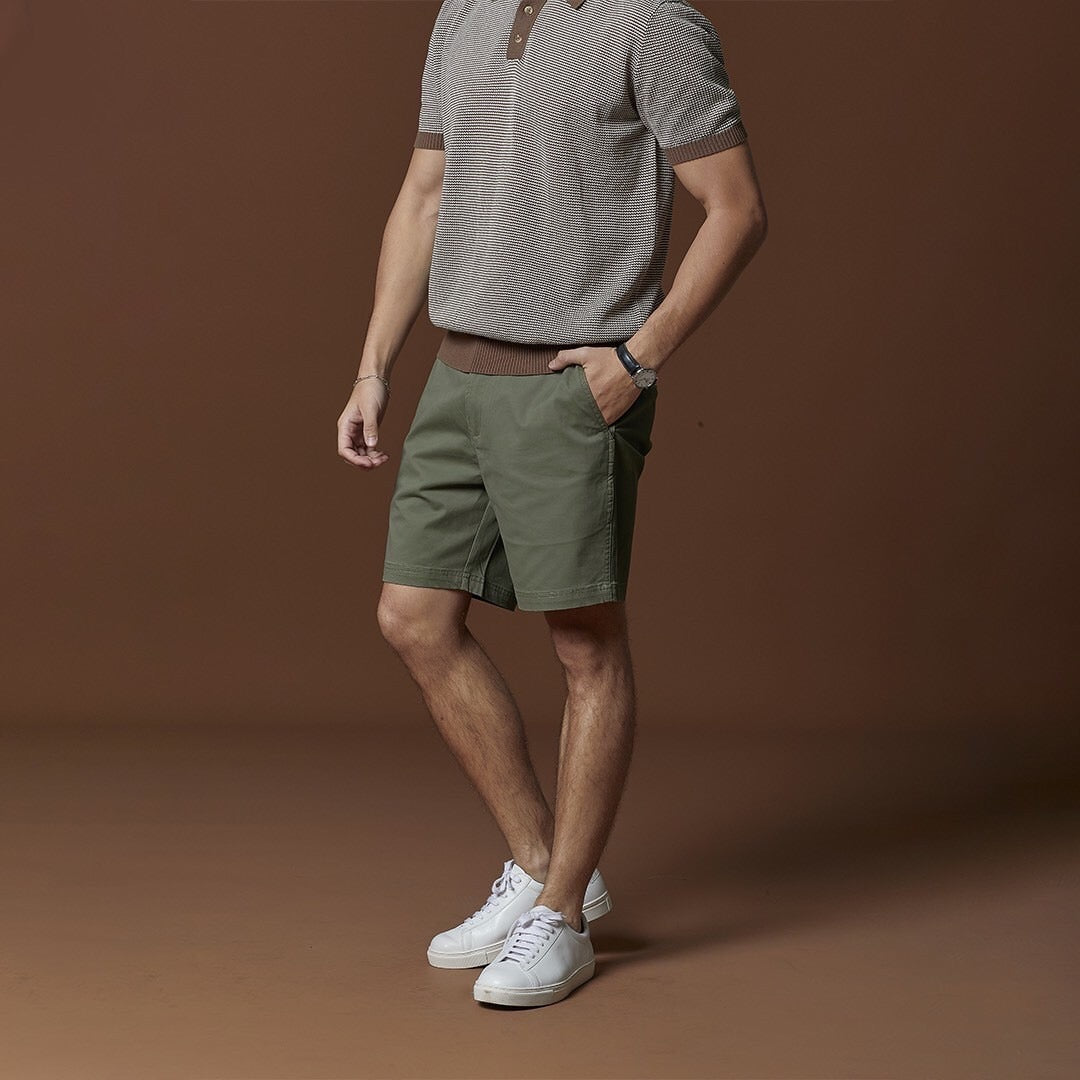 HARVEY CHINO SHORTS - OLIVE