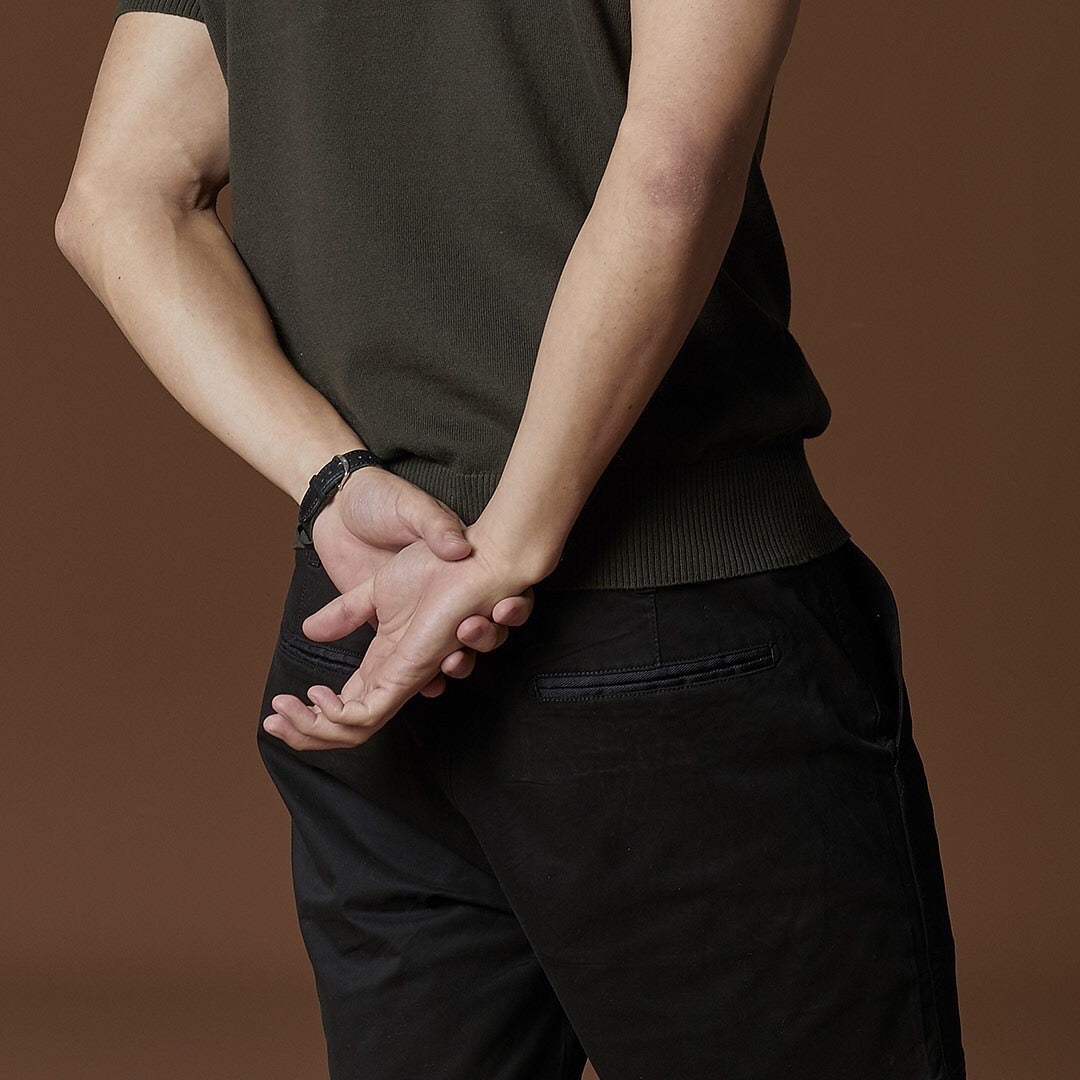 HARVEY CHINO SHORTS - BLACK