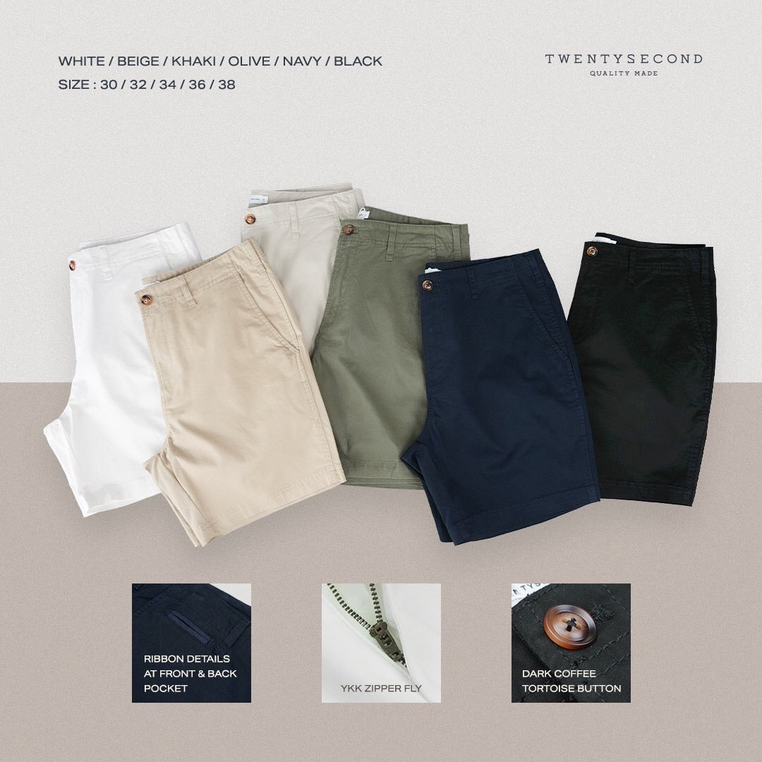 HARVEY CHINO SHORTS - BEIGE