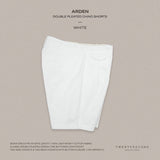 ARDEN PLEATED SHORTS - WHITE