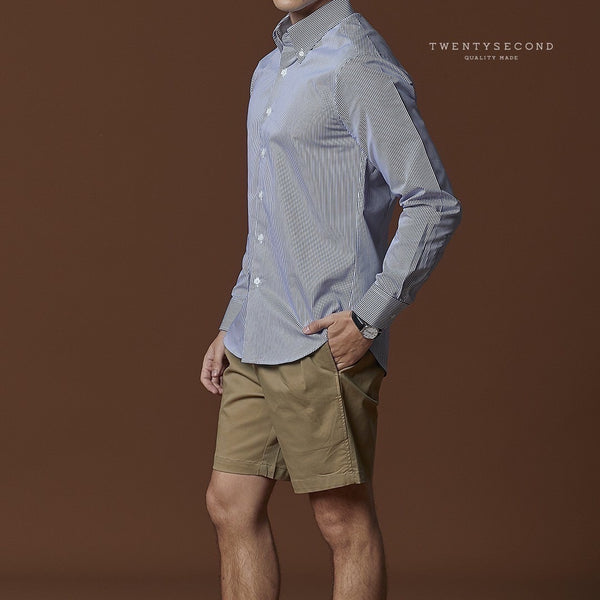 ARDEN PLEATED SHORTS - KHAKI