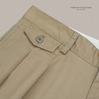 ARDEN PLEATED SHORTS - KHAKI