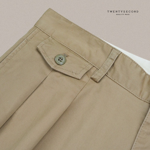 ARDEN PLEATED SHORTS - KHAKI