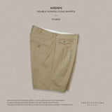 ARDEN PLEATED SHORTS - KHAKI
