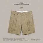 ARDEN PLEATED SHORTS - KHAKI