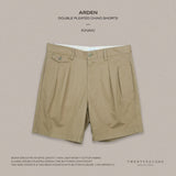ARDEN PLEATED SHORTS - KHAKI