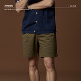 ARDEN PLEATED SHORTS - OLIVE