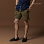 ARDEN PLEATED SHORTS - OLIVE
