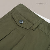 ARDEN PLEATED SHORTS - OLIVE