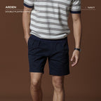 ARDEN PLEATED SHORTS - NAVY