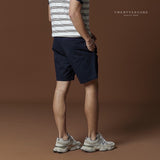 ARDEN PLEATED SHORTS - NAVY
