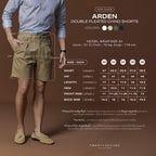 ARDEN PLEATED SHORTS - NAVY