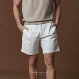 ARDEN PLEATED SHORTS - WHITE