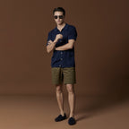 ARDEN PLEATED SHORTS - OLIVE