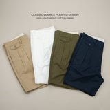 ARDEN PLEATED SHORTS - WHITE