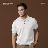 ASHTON KNIT POLO - WHITE