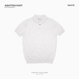 ASHTON KNIT POLO - WHITE