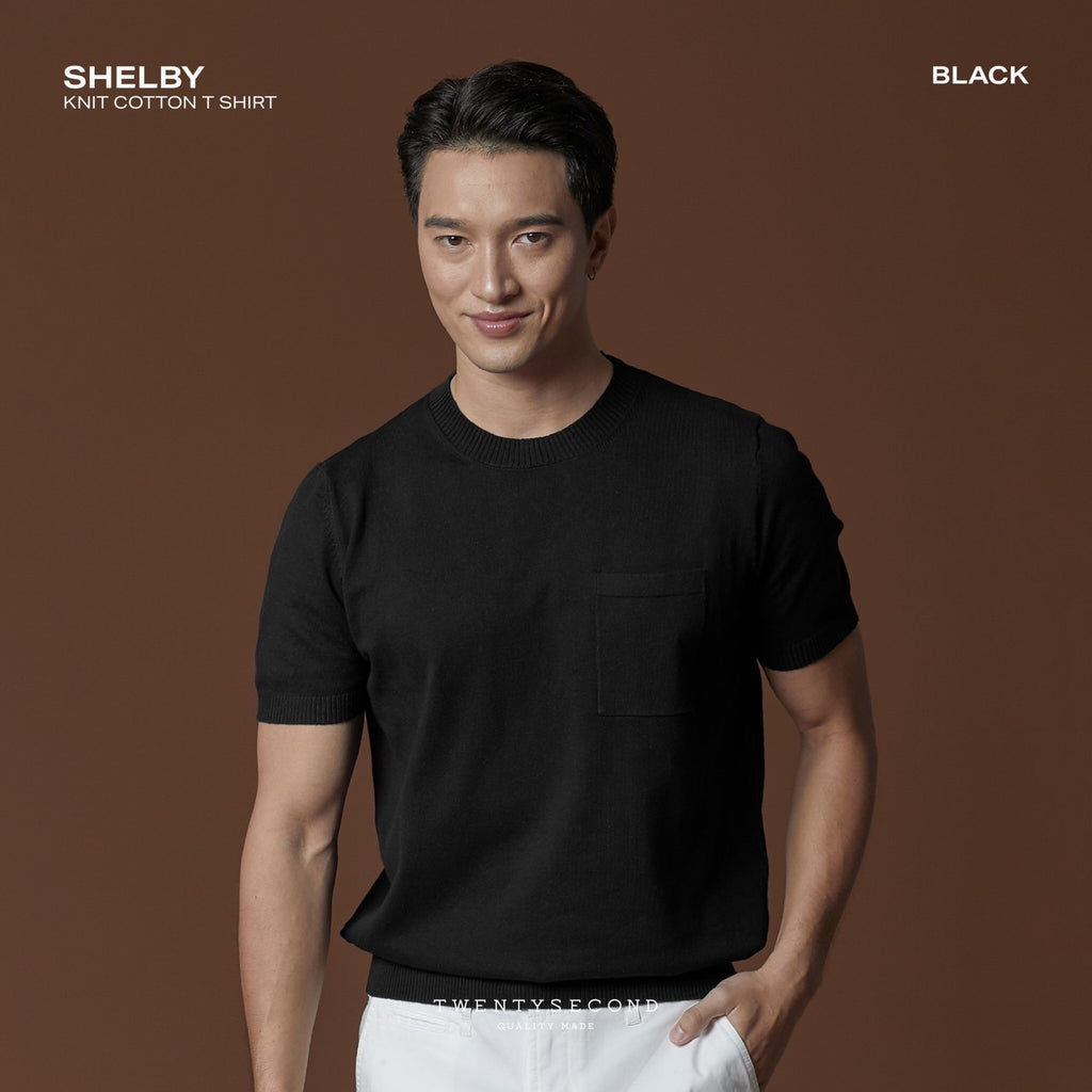 SHELBY KNIT TEE - BLACK